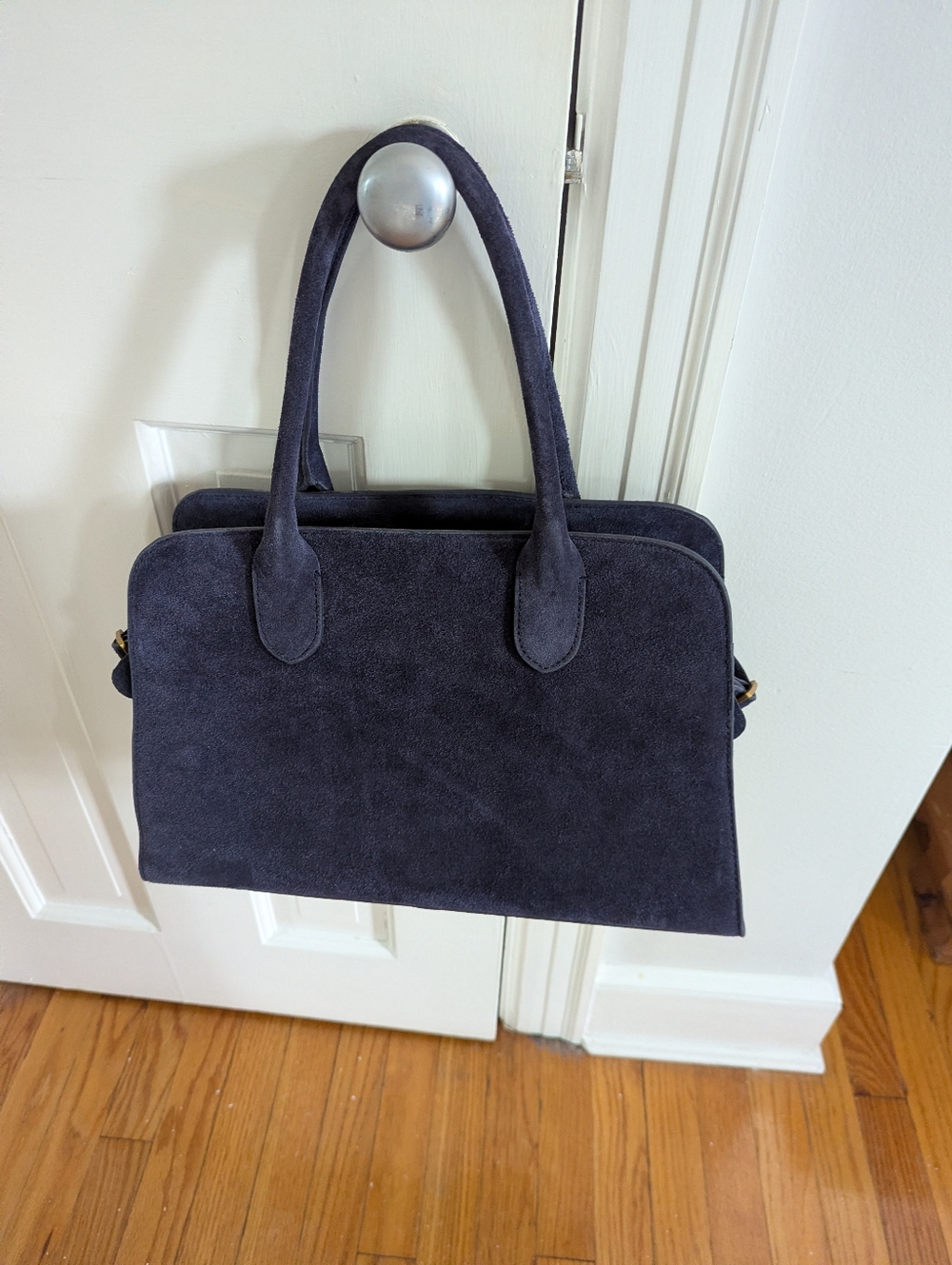 Margot Navy Blue Suede Women's Bag